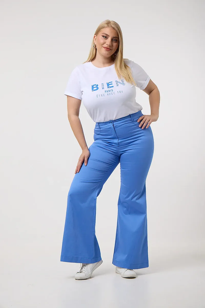 Ψηλόμεσο Παντελόνι Καπαρντίνα Γαλάζιο