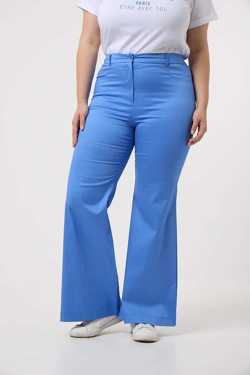 Ψηλόμεσο Παντελόνι Καπαρντίνα Γαλάζιο