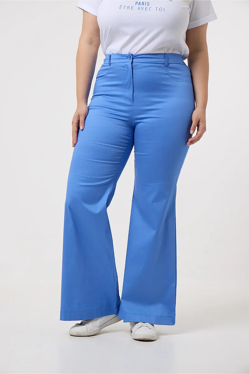 Ψηλόμεσο Παντελόνι Καπαρντίνα Γαλάζιο