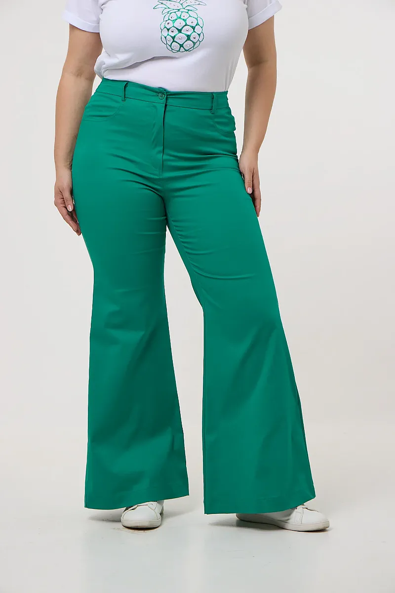 Ψηλόμεσο Παντελόνι Καπαρντίνα Πράσινο 