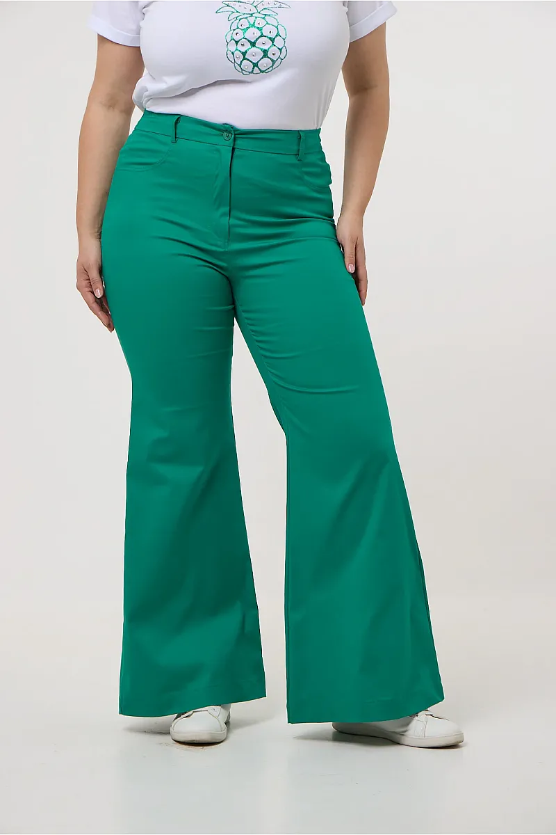 Ψηλόμεσο Παντελόνι Καπαρντίνα Πράσινο 