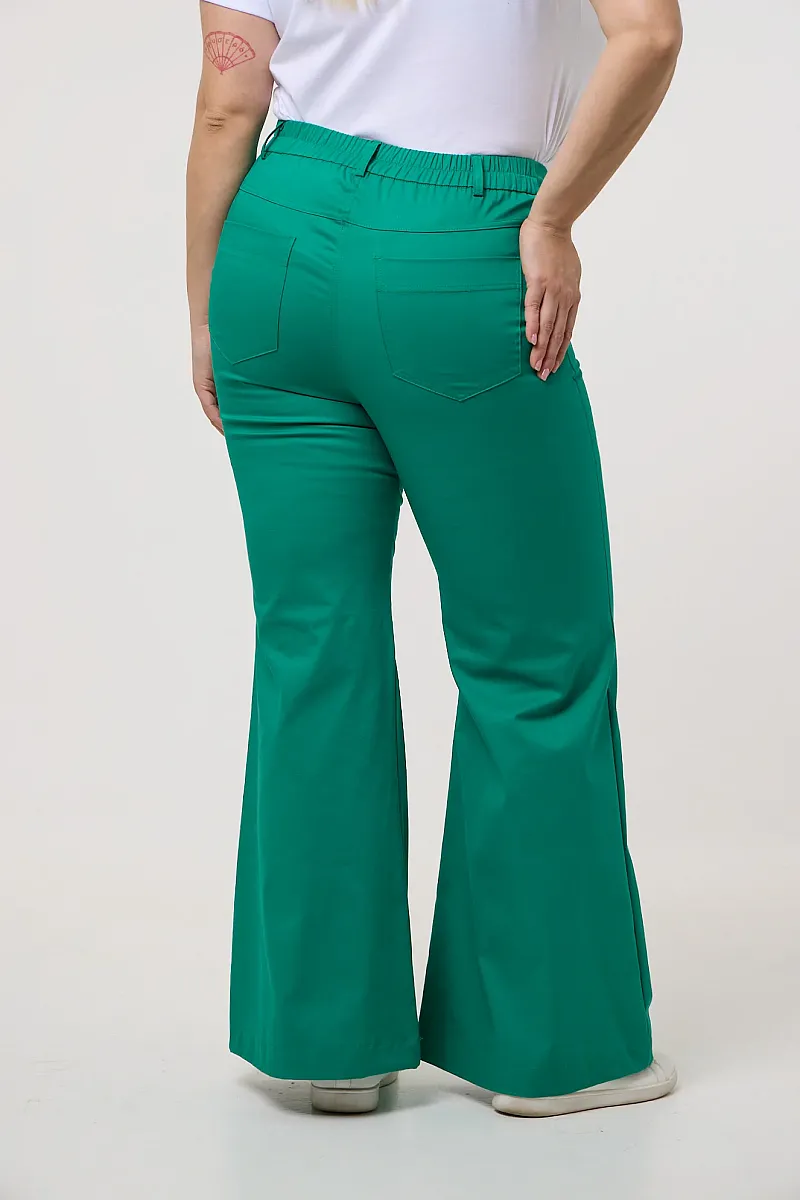 Ψηλόμεσο Παντελόνι Καπαρντίνα Πράσινο 