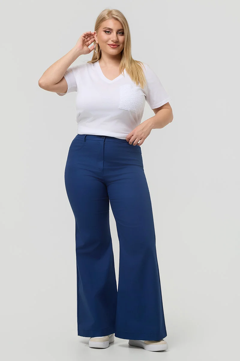 Ψηλόμεσο Παντελόνι Καπαρντίνα Navy 