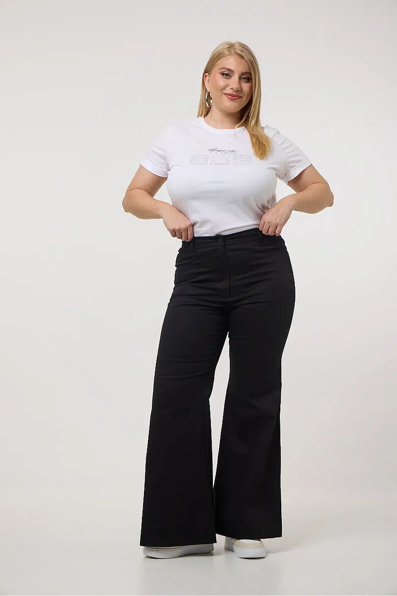 Ψηλόμεσο Παντελόνι Καπαρντίνα Μαύρο