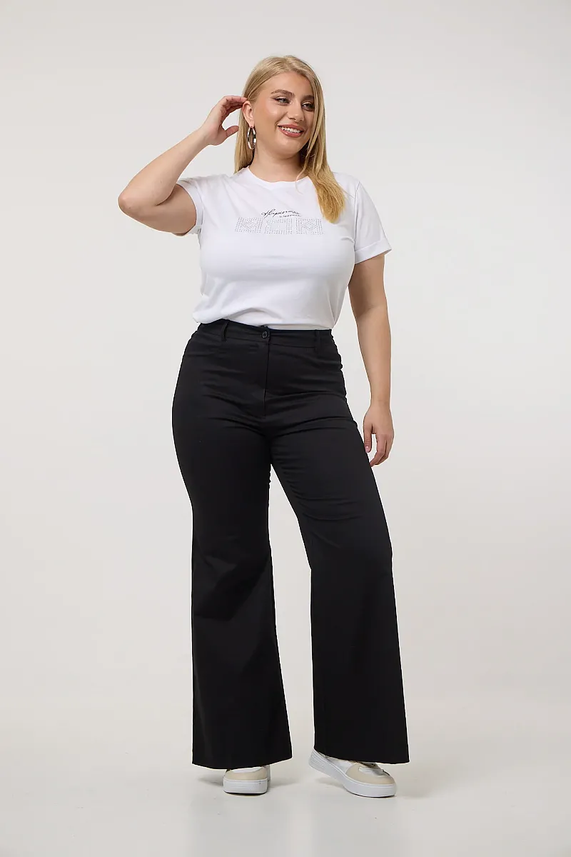 Ψηλόμεσο Παντελόνι Καπαρντίνα Μαύρο