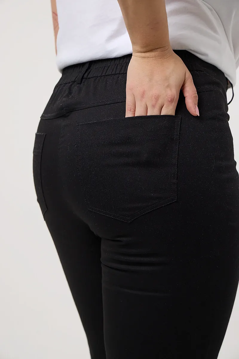 Ψηλόμεσο Παντελόνι Καπαρντίνα Μαύρο