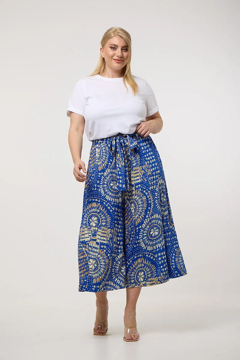 Cropped Παντελόνι Με Μοτίβο Μάνταλα 