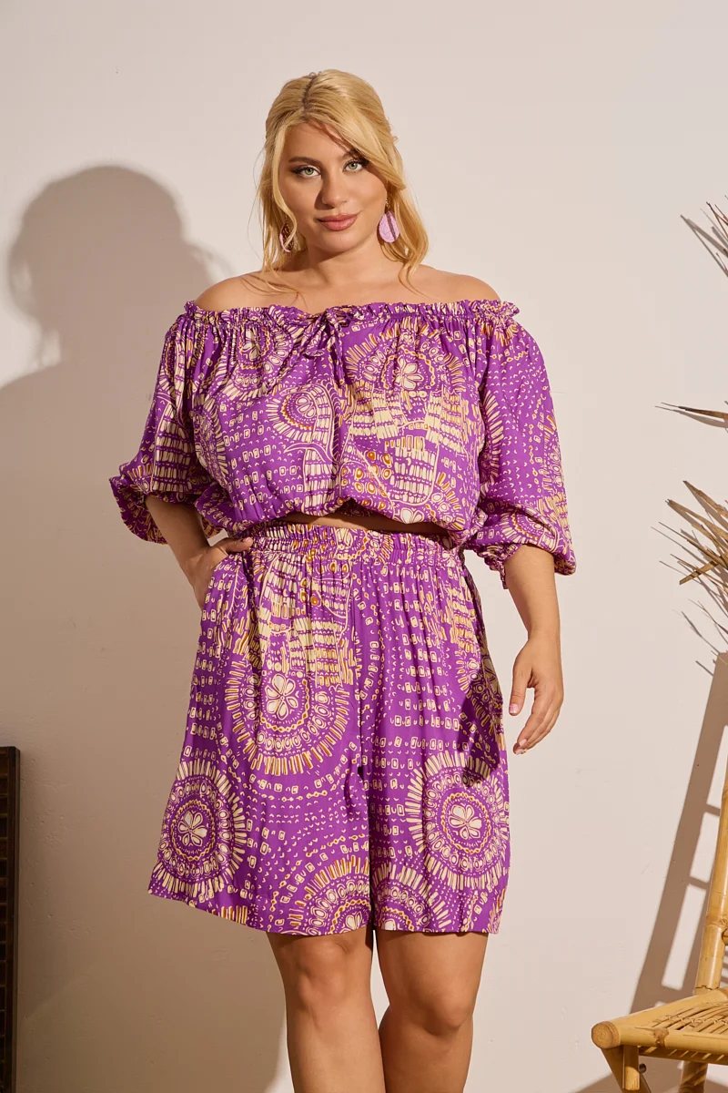 Plus Size Σετ Mε Μοτίβο Μαντάλα