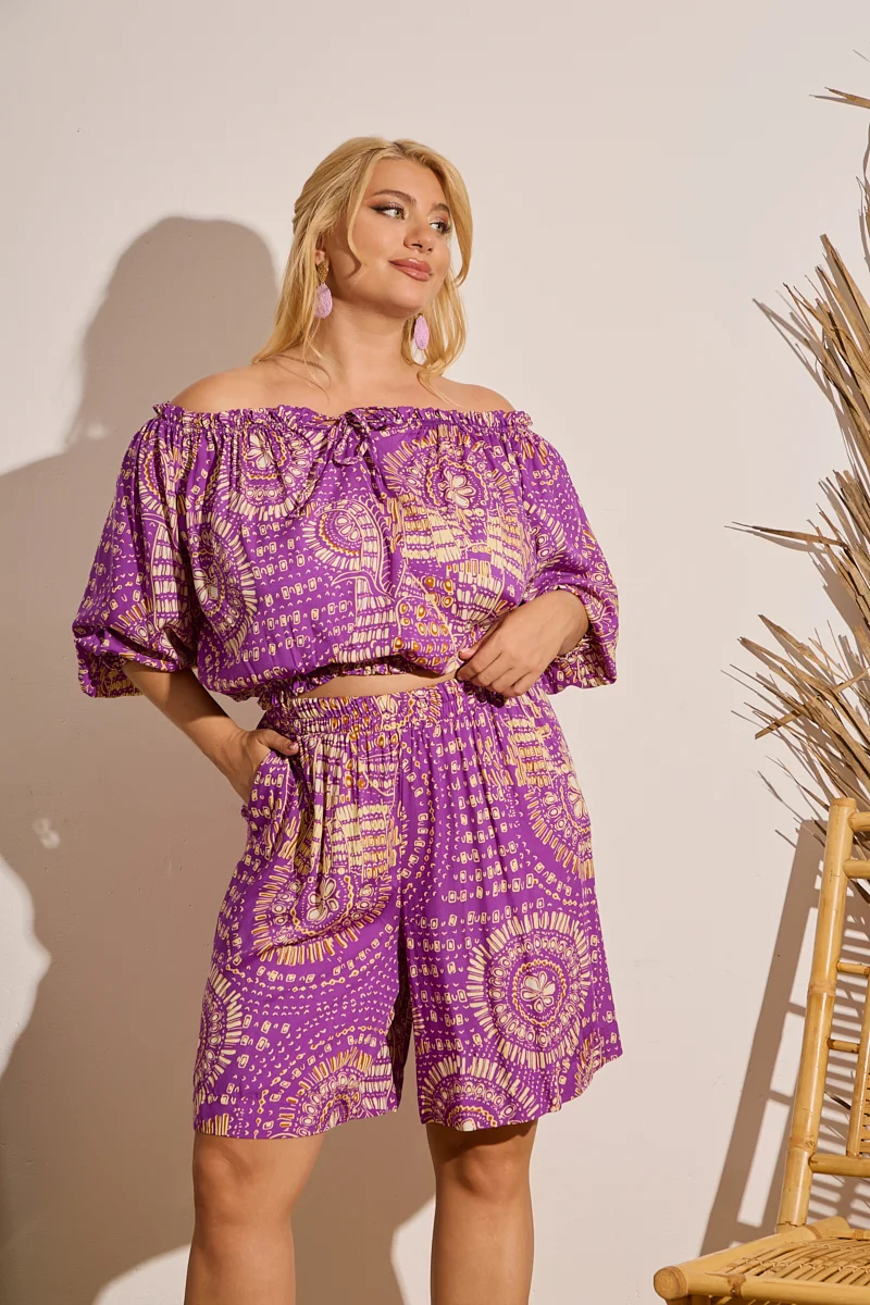 Plus Size Σετ Mε Μοτίβο Μαντάλα