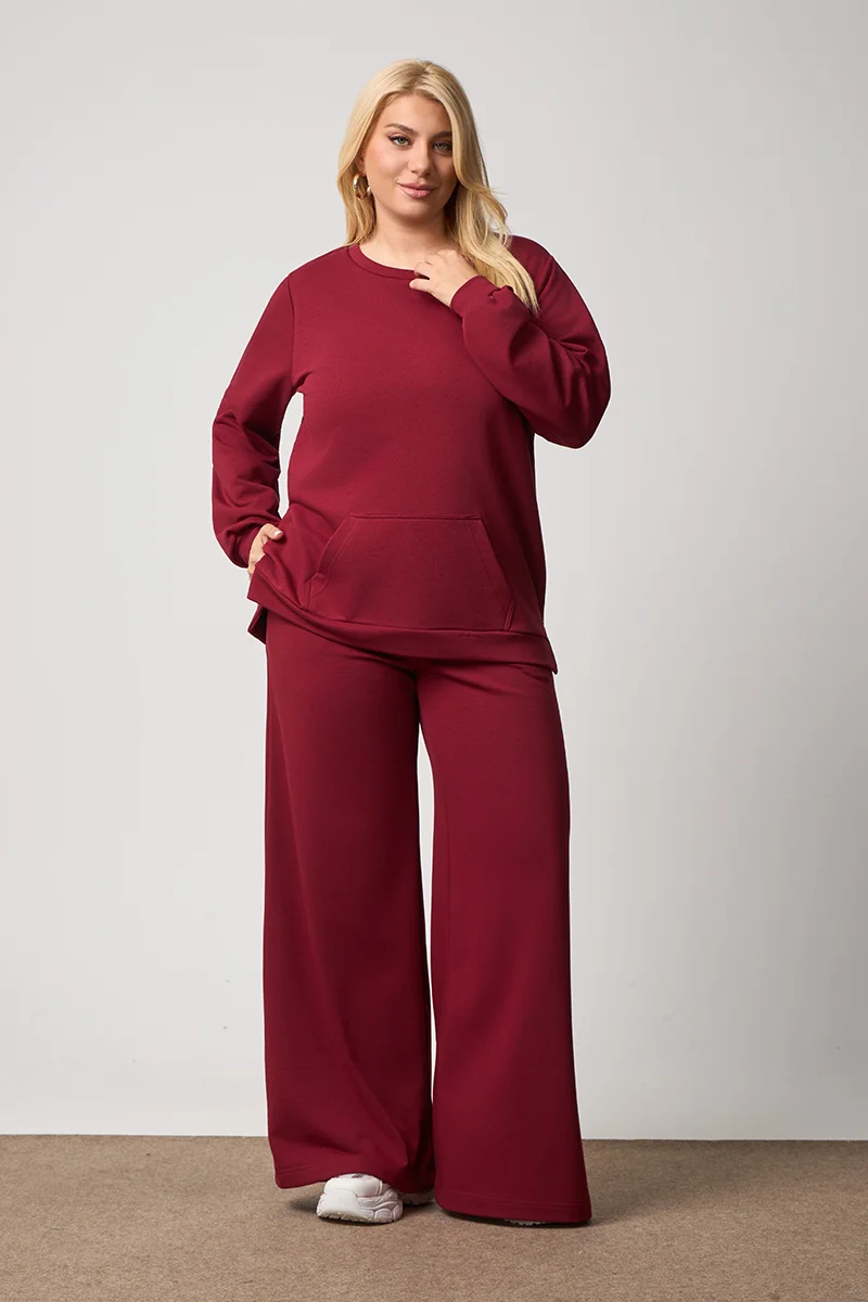 Παντελόνι Φόρμας Φούτερ Μπορντό  