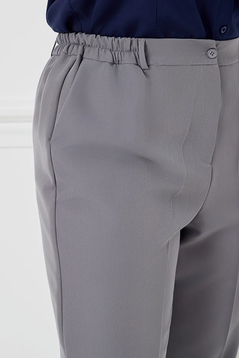 Κομψό Plus Size Παντελόνι Γκρι 