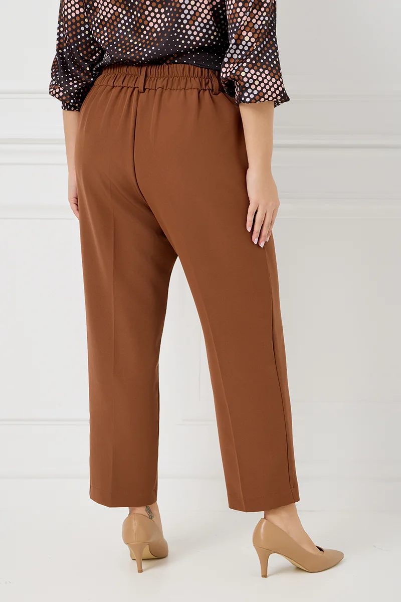 Παντελόνι Ψηλόμεσο με Λάστιχο Σοκολατί 