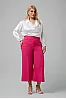 Plus Size Cropped Παντελόνι Φούξια