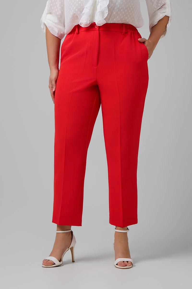 Plus Size Παντελόνι Κόκκινο Κοραλλί 