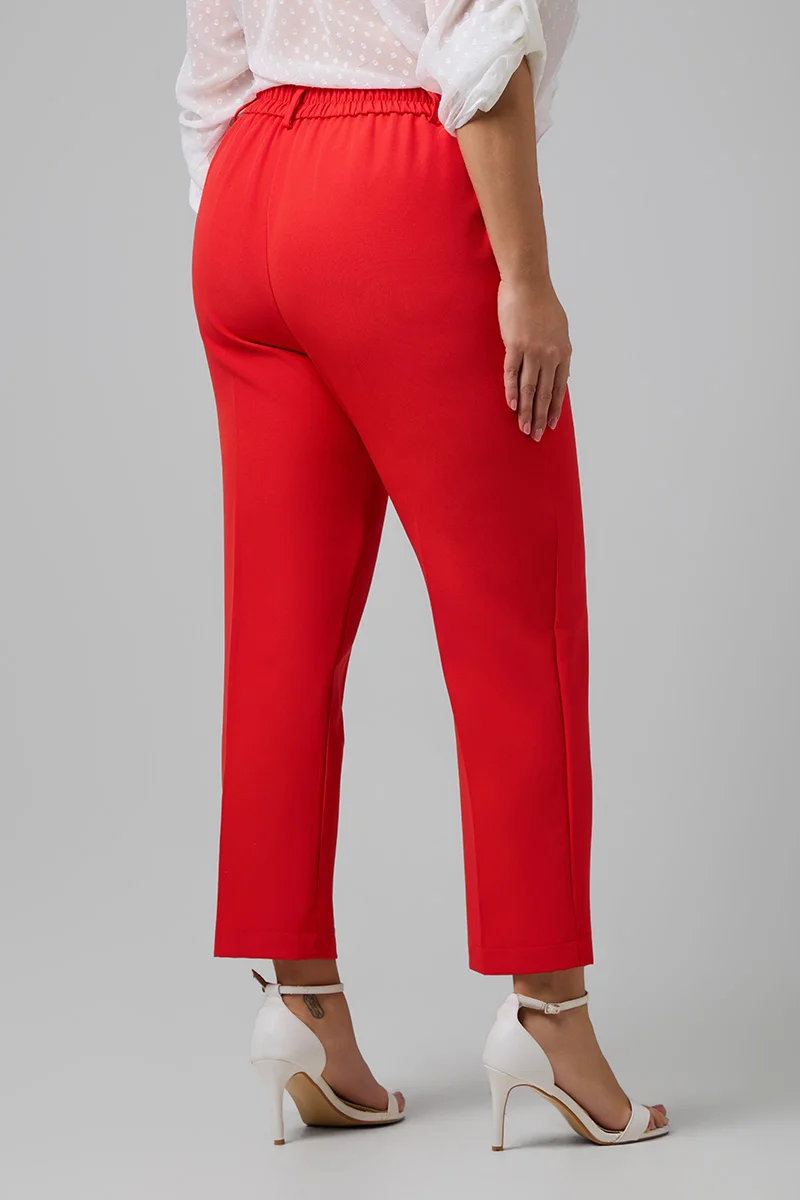 Plus Size Παντελόνι Κόκκινο Κοραλλί 