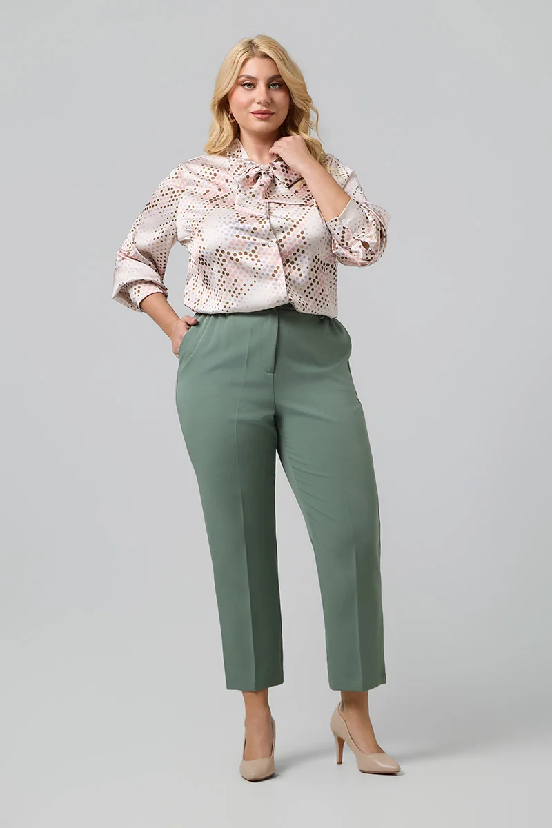 Plus Size Παντελόνι Sage Green 