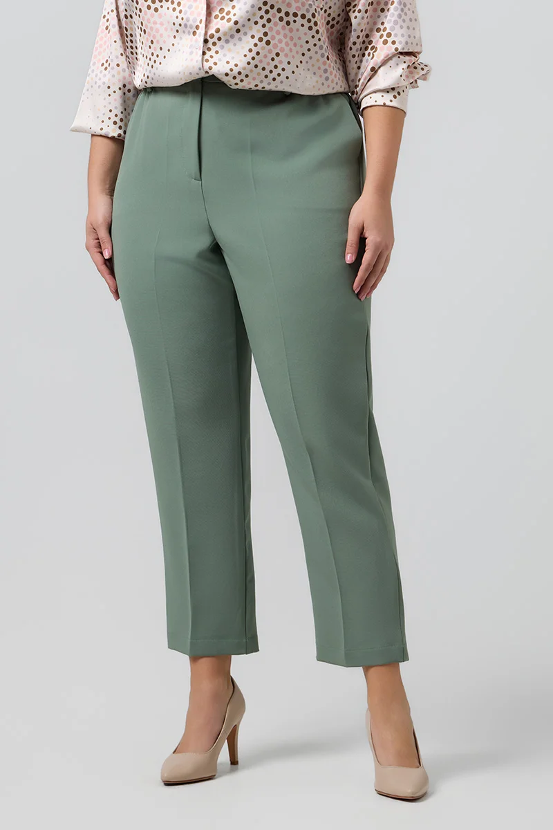 Plus Size Παντελόνι Sage Green 