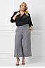 Plus Size Cropped Παντελόνι Γκρι