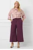 Plus Size Cropped Παντελόνι Βουργουνδί