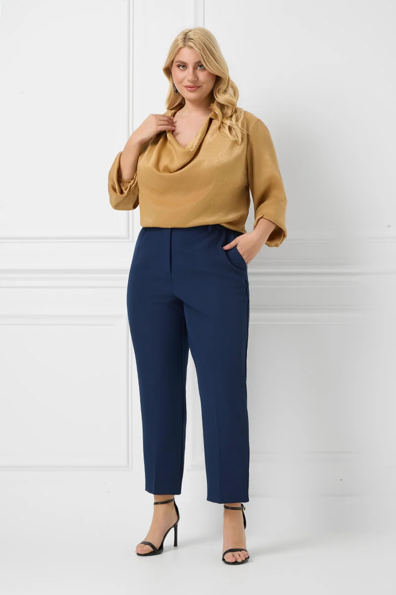 Plus Size Παντελόνι Navy