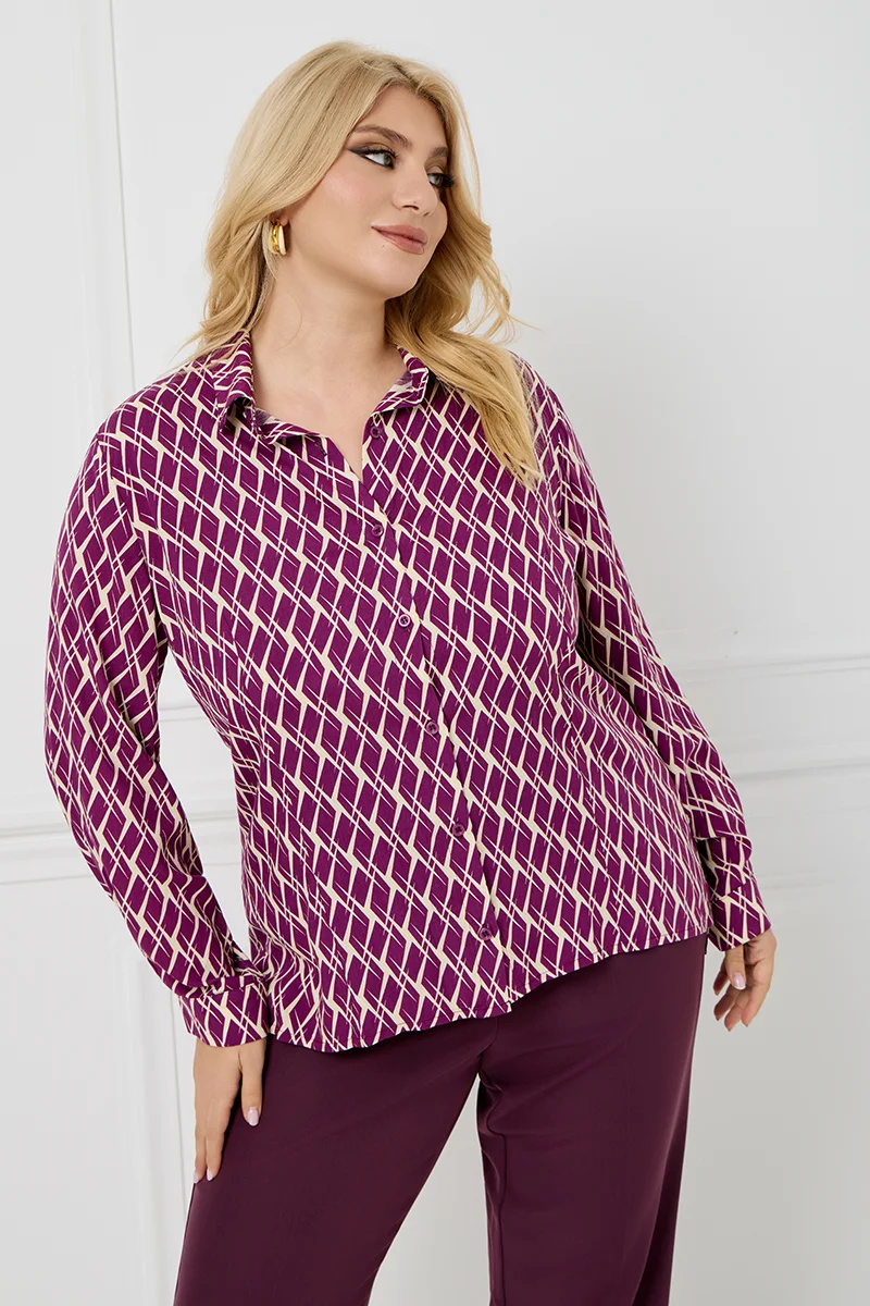 Πουκάμισο Με Γεωμετρικό Print