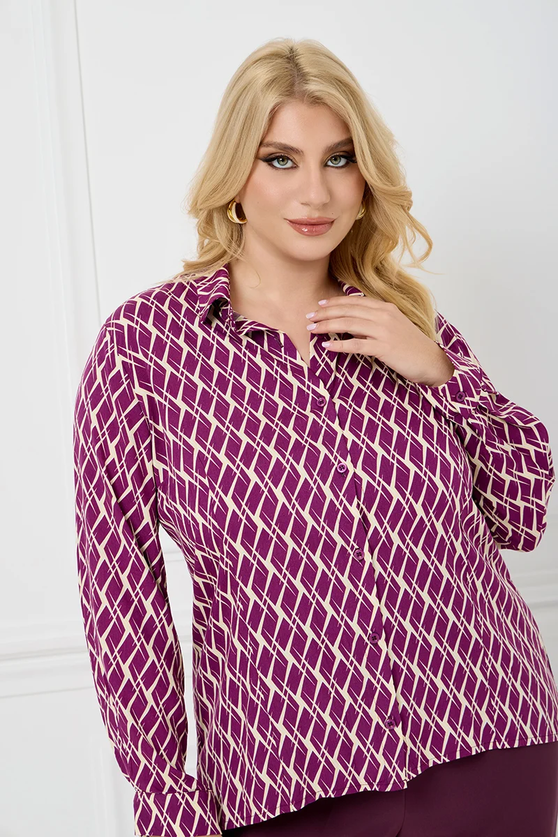 Πουκάμισο Με Γεωμετρικό Print