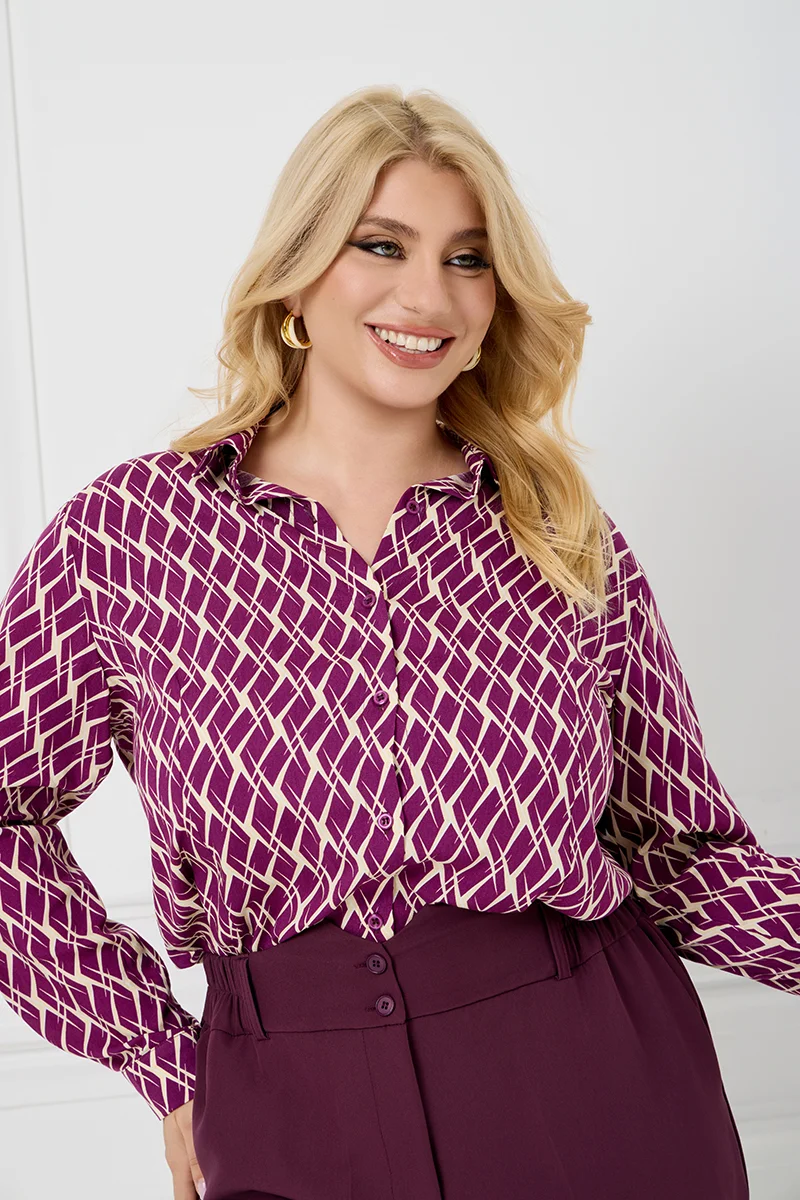 Πουκάμισο Με Γεωμετρικό Print