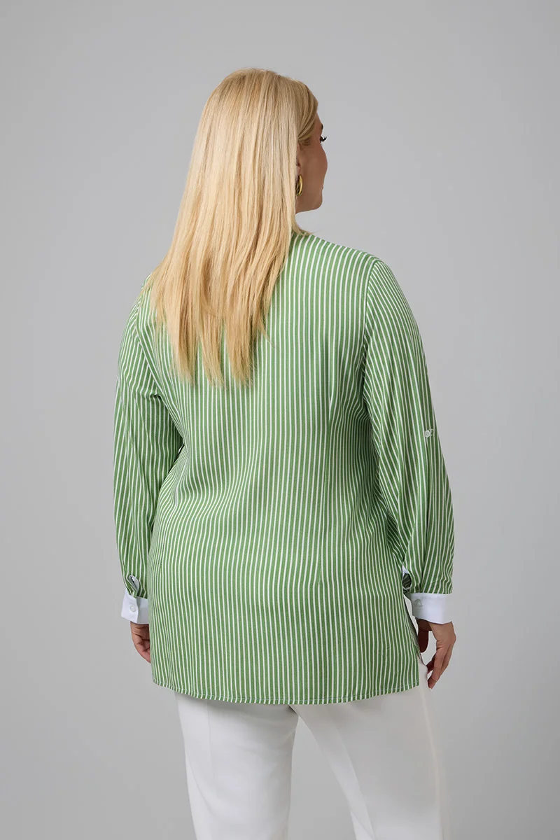 Πράσινο Πουκάμισο Ριγέ 