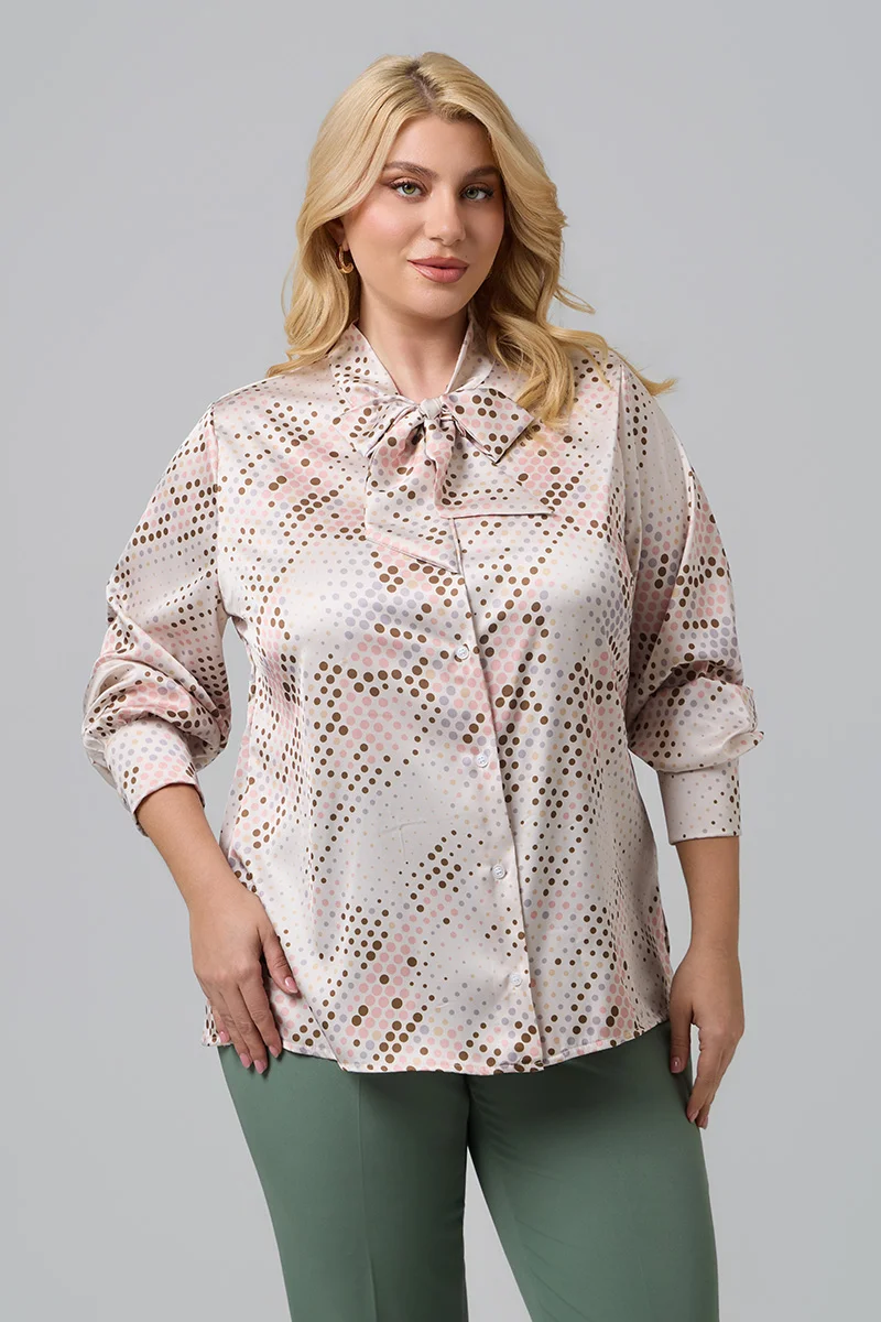 Σατέν Πουκάμισο Με Φιόγκο 