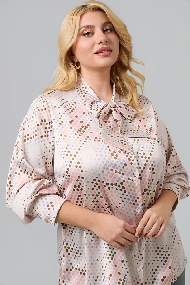 Σατέν Πουκάμισο Με Φιόγκο 