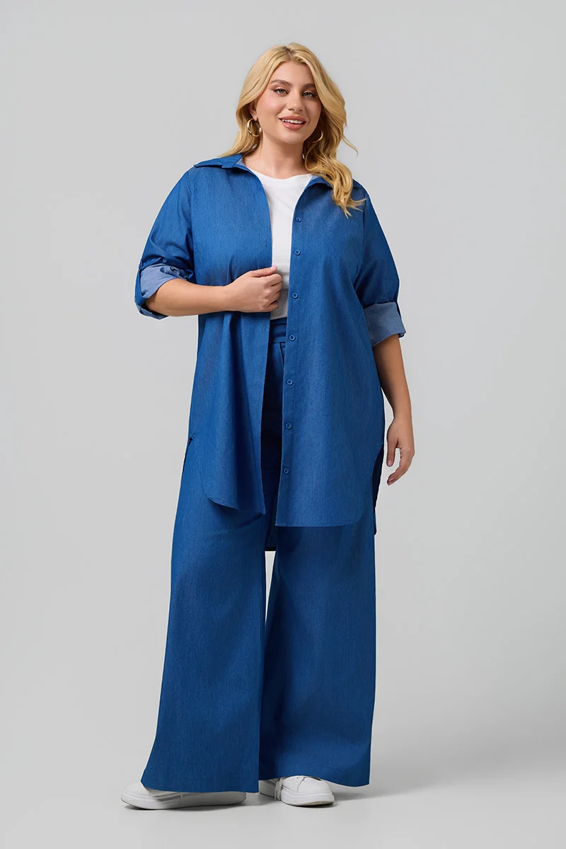 Βαμβακερό Πουκάμισο Denim Blue