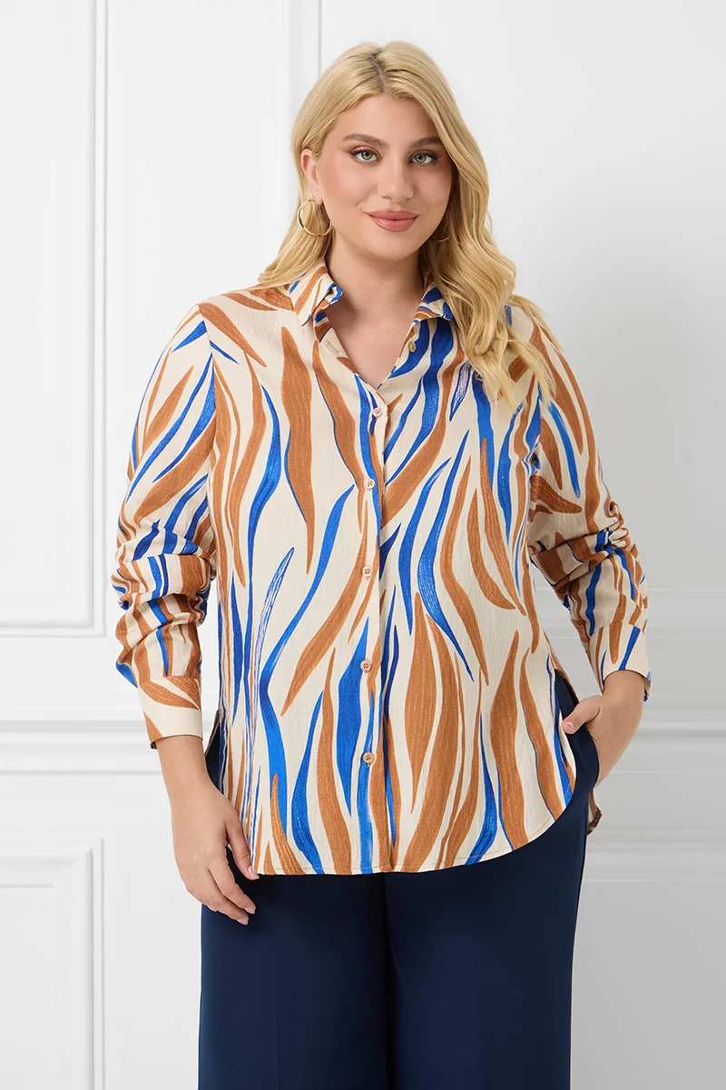 Πουκάμισο Μπλε Κυματιστό