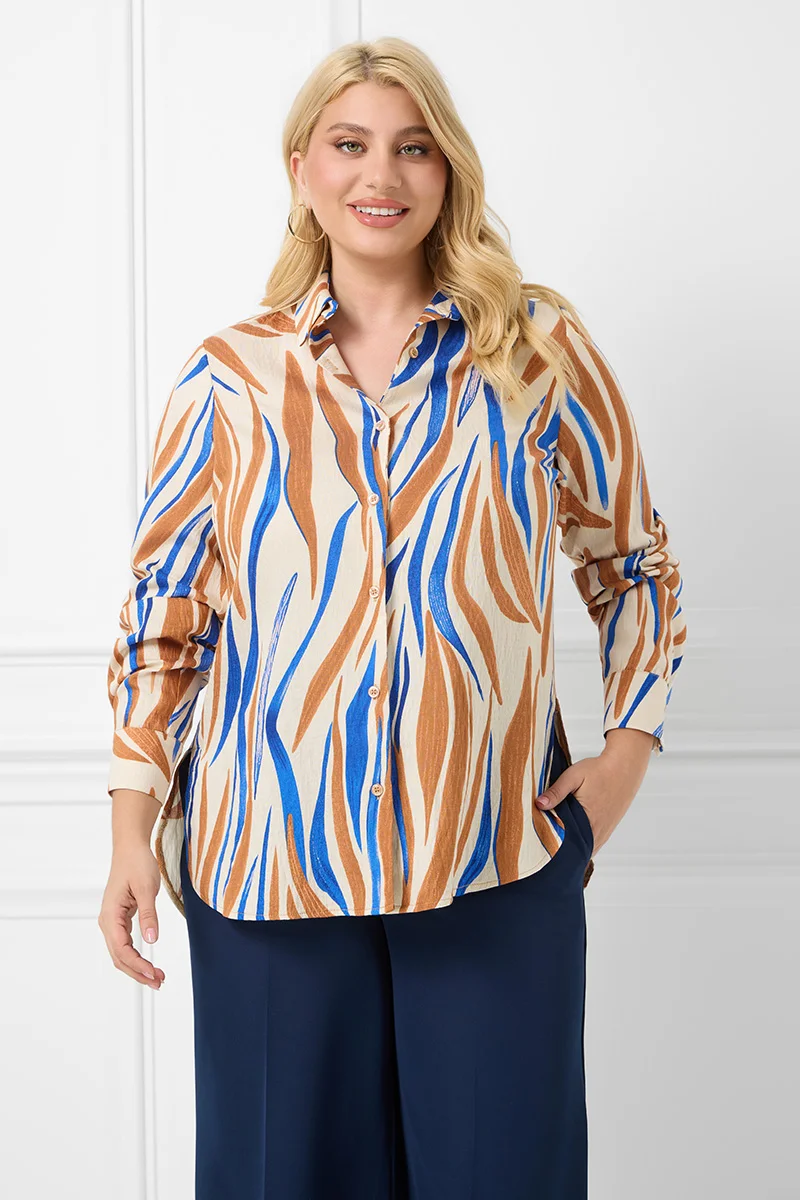 Πουκάμισο Μπλε Κυματιστό