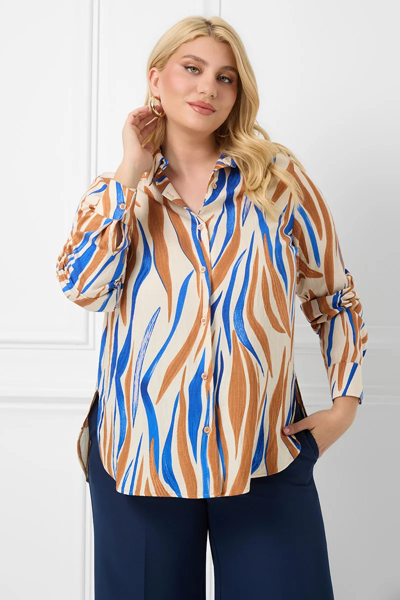 Πουκάμισο Μπλε Κυματιστό