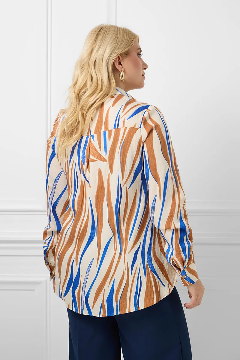 Πουκάμισο Μπλε Κυματιστό