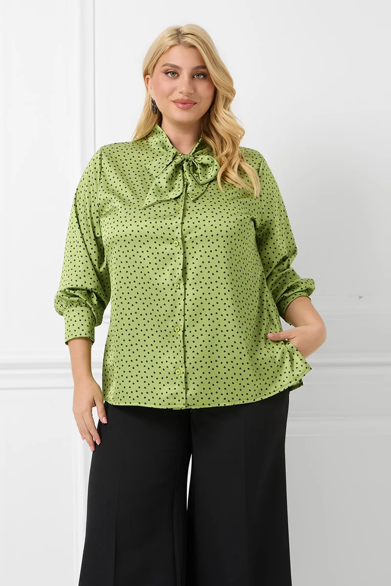 Σατέν Πουκάμισο Πουα Με Φιόγκο 