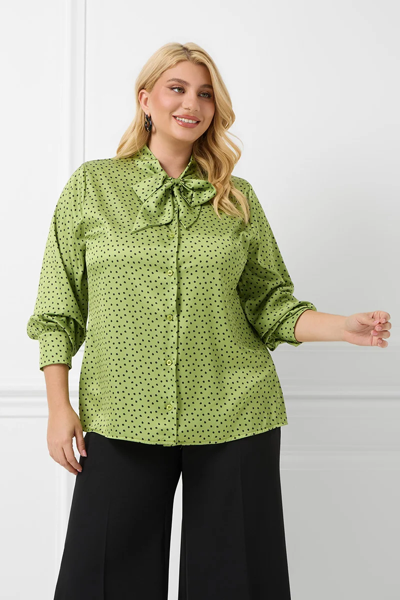 Σατέν Πουκάμισο Πουα Με Φιόγκο 