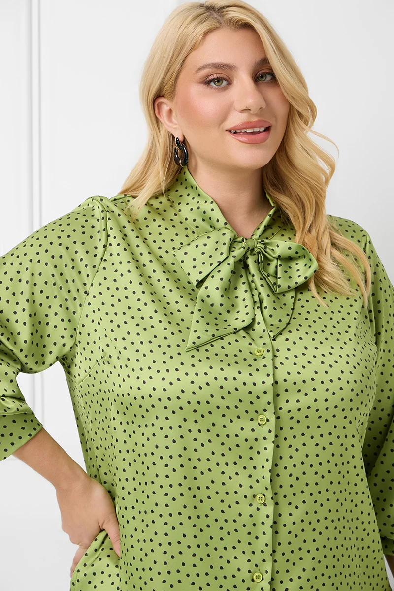 Σατέν Πουκάμισο Πουα Με Φιόγκο 