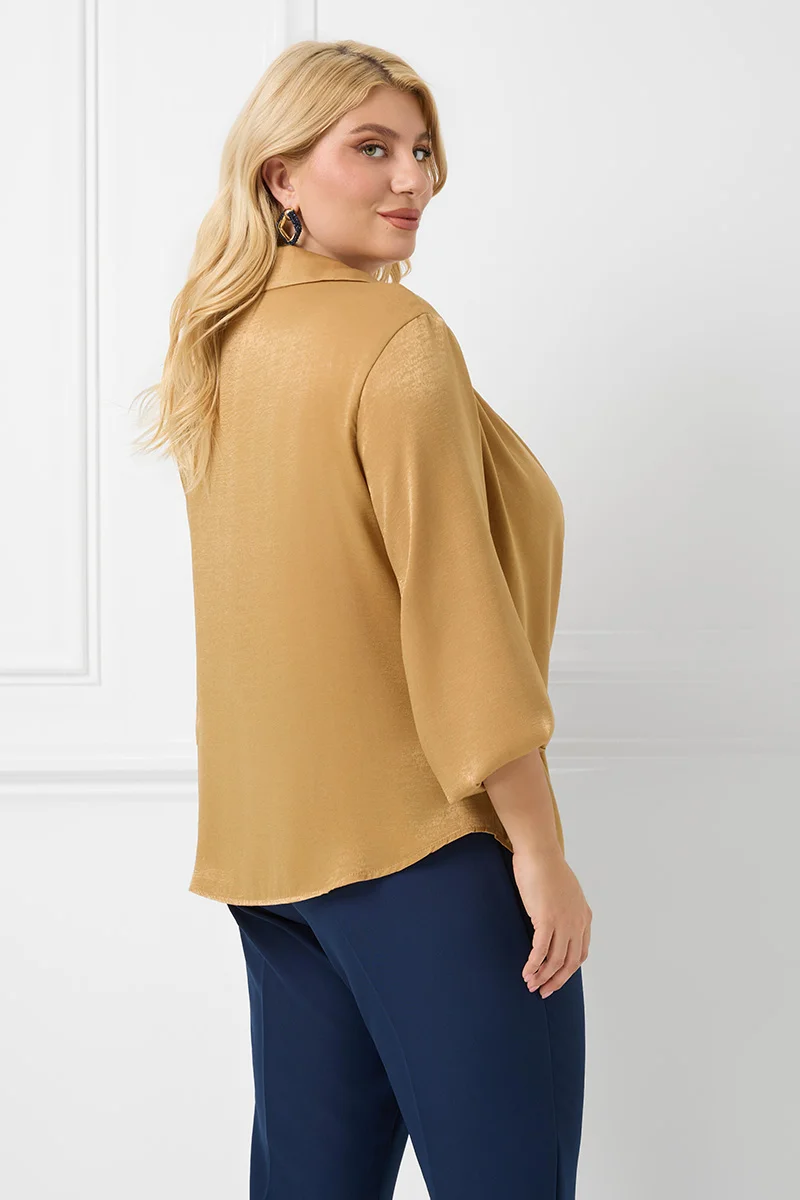 Σατέν Gold Μπλούζα Ντραπέ 