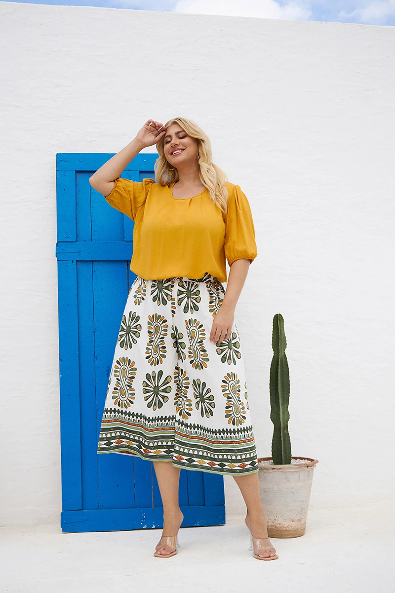 Cropped Παντελόνι “Boho Breeze”