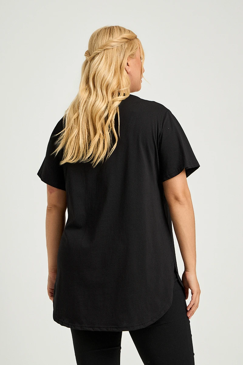 Μαύρο Plus Size T-Shirt Adore