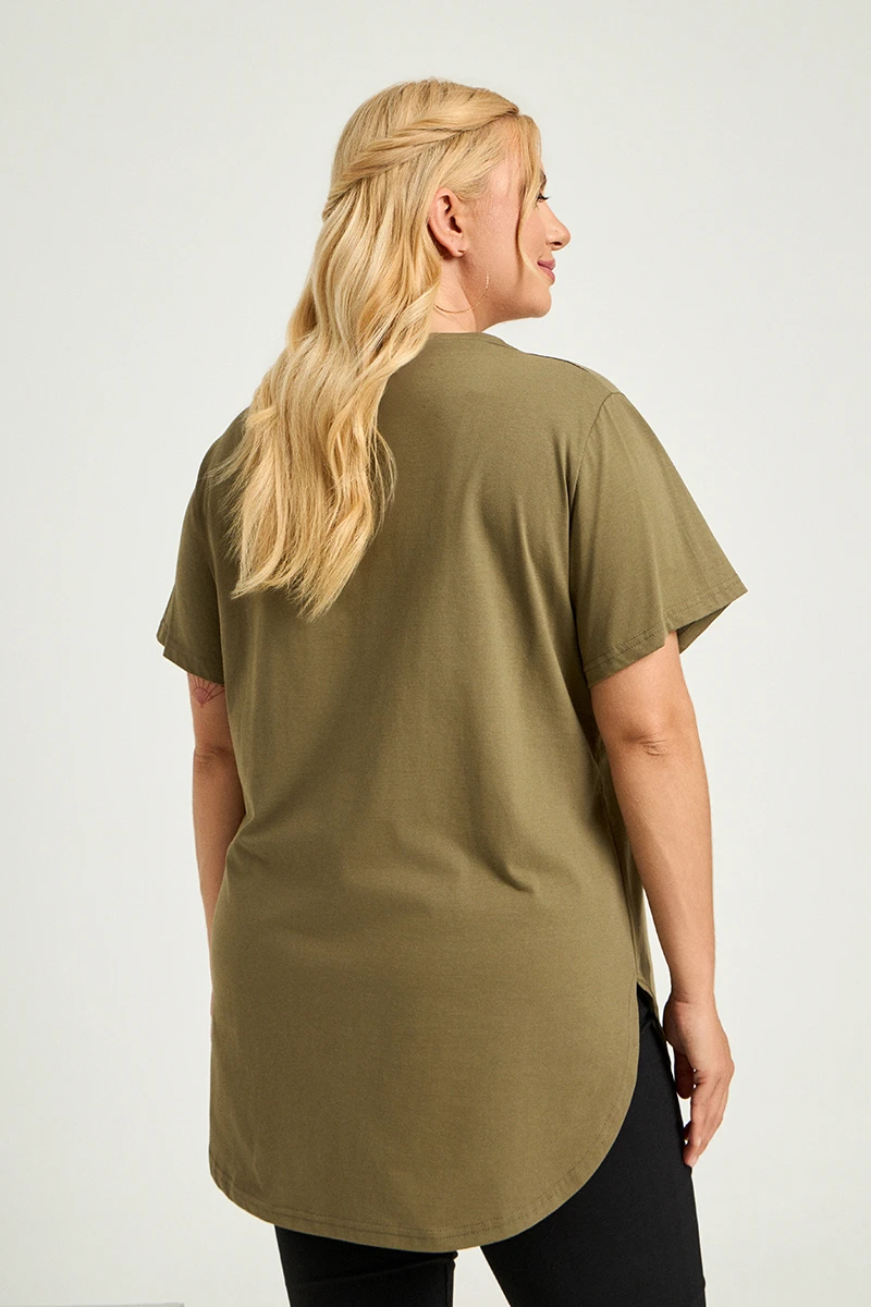 Χακί Plus Size T-Shirt Dream