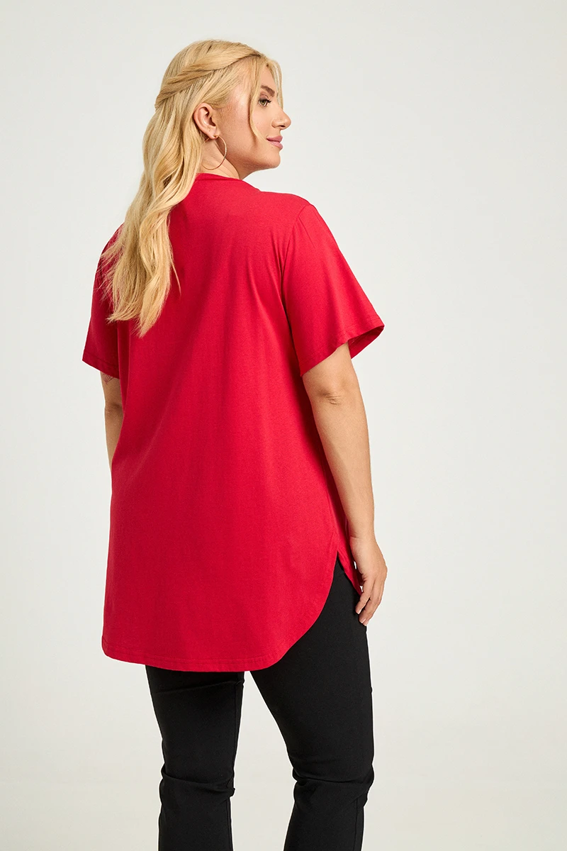 Κόκκινο Plus Size T-Shirt Dream