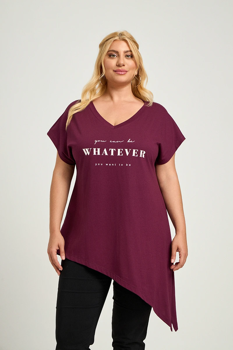 Whatever T-Shirt Μπορντό