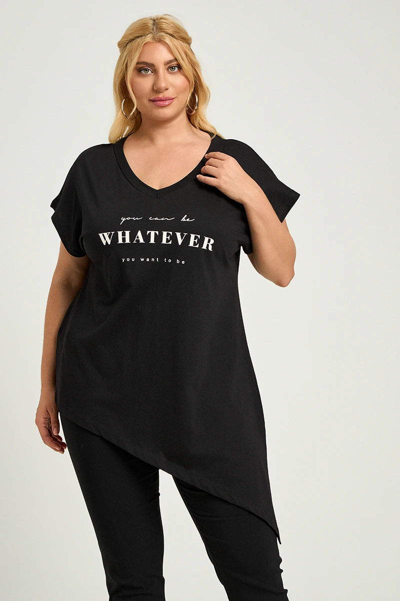 Whatever T-Shirt Μαύρo