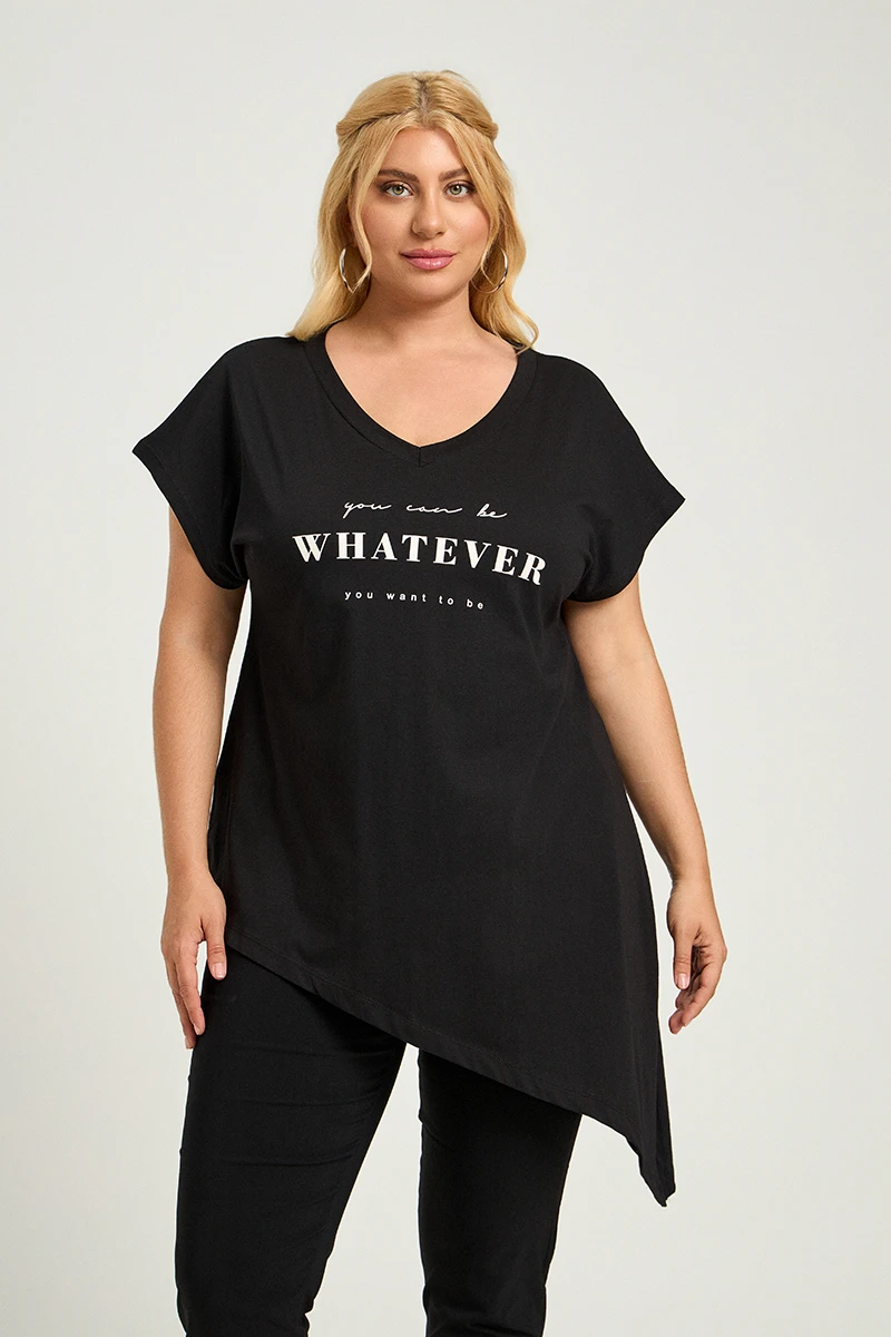 Whatever T-Shirt Μαύρo