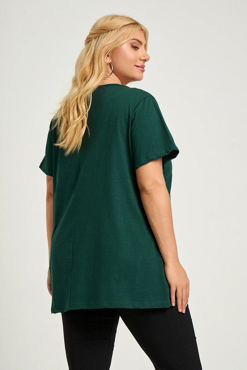 DM Plus Size T-Shirt Κυπαρσσί 