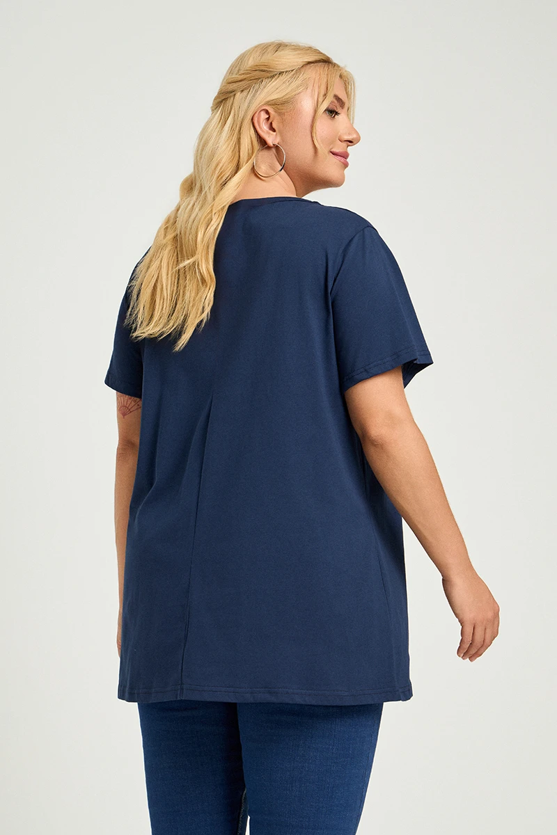 DM Plus Size T-Shirt Blue Navy