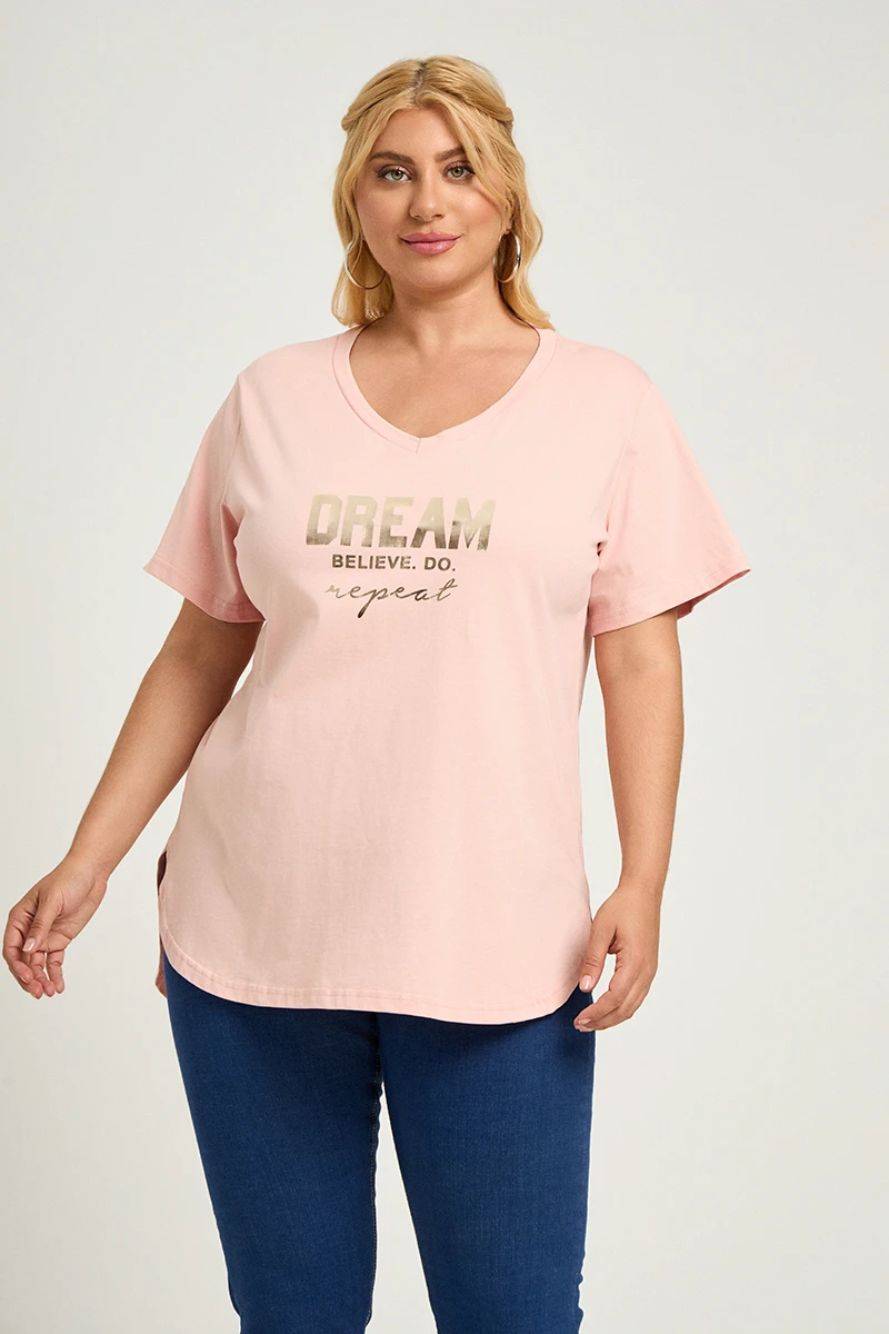 Σομόν Plus Size T-Shirt Dream