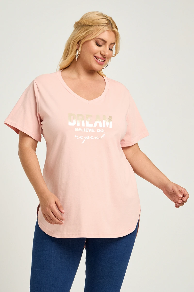 Σομόν Plus Size T-Shirt Dream